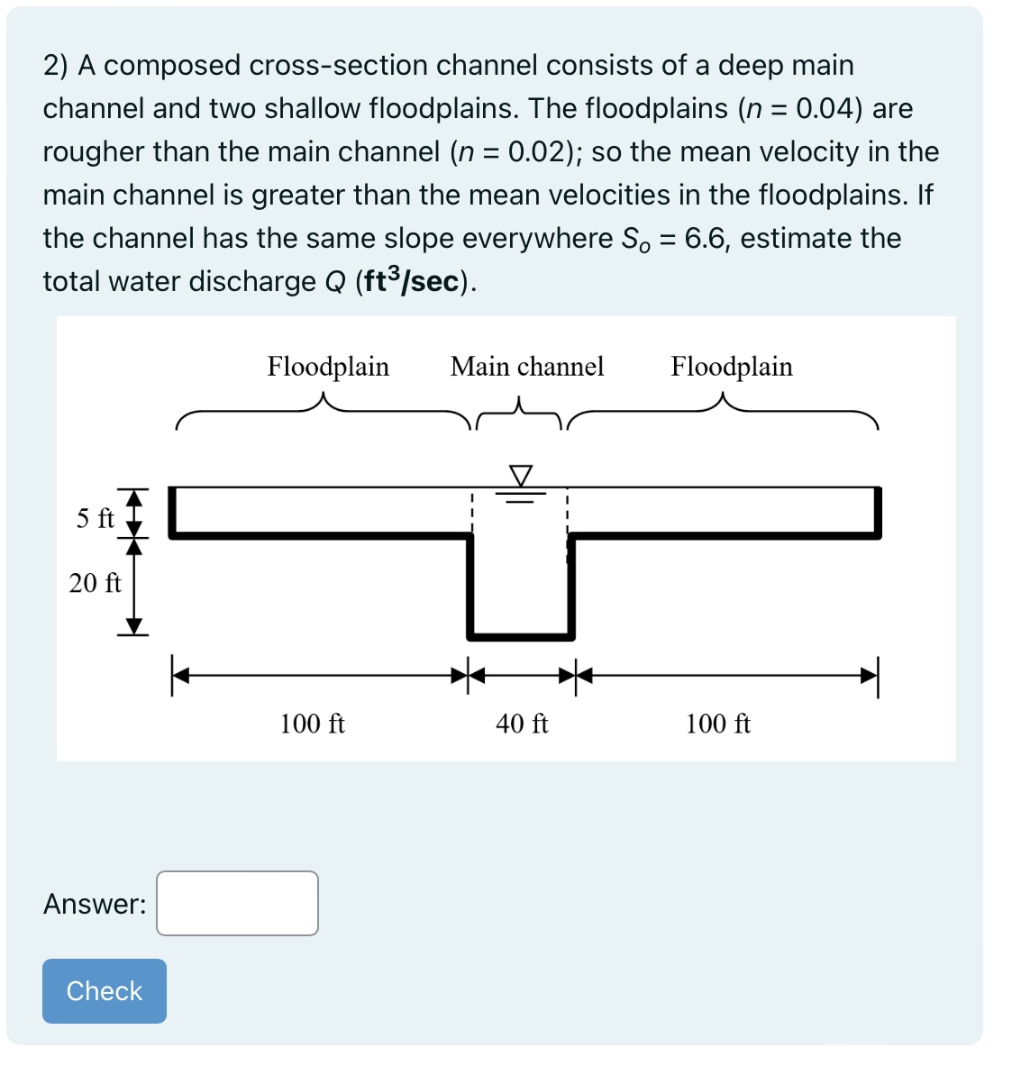 A composed cross - section channel consists of a