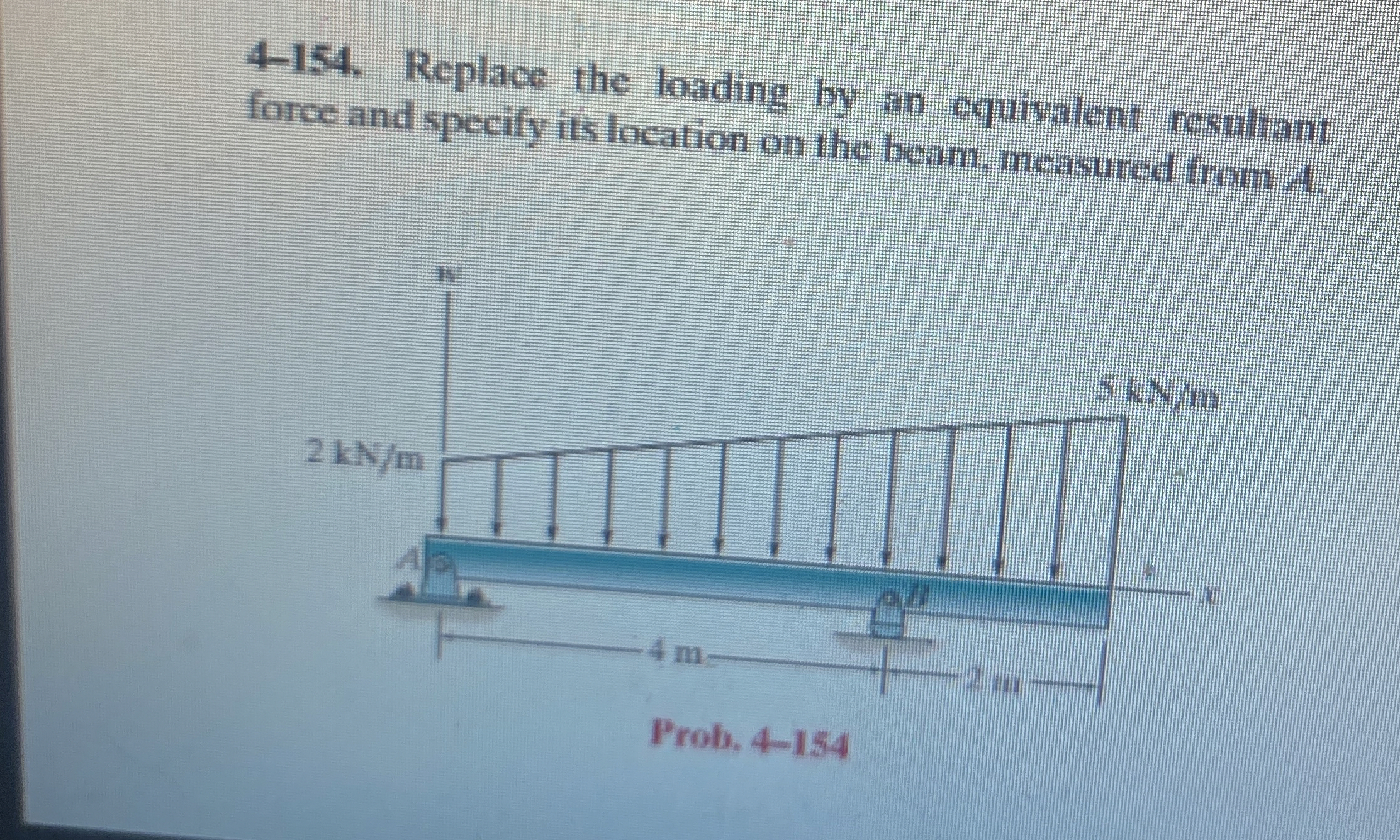 4 - 1 5 4 . Replace the loading by an equivalent