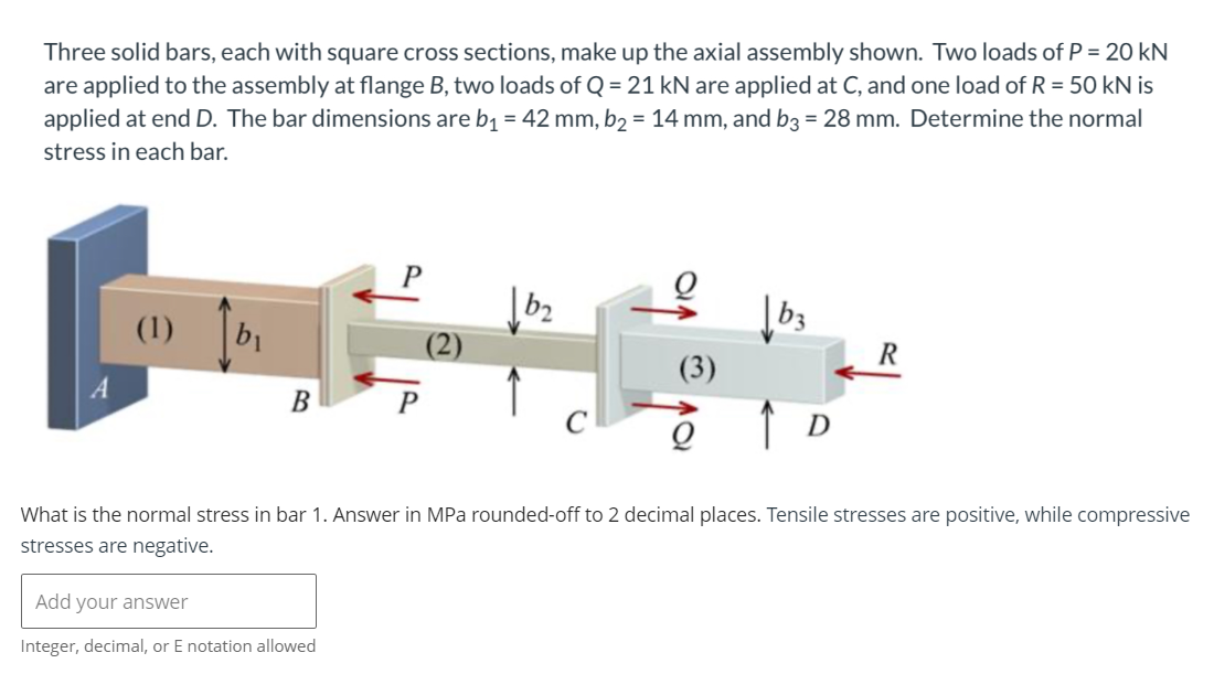 Make a handwritten solution with the FBD . Thanks