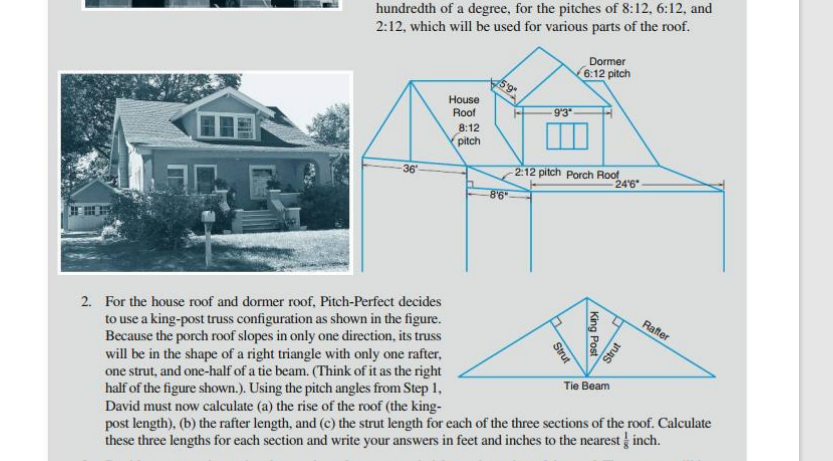 2 ) For the house roof and dormer roof, Pitch -