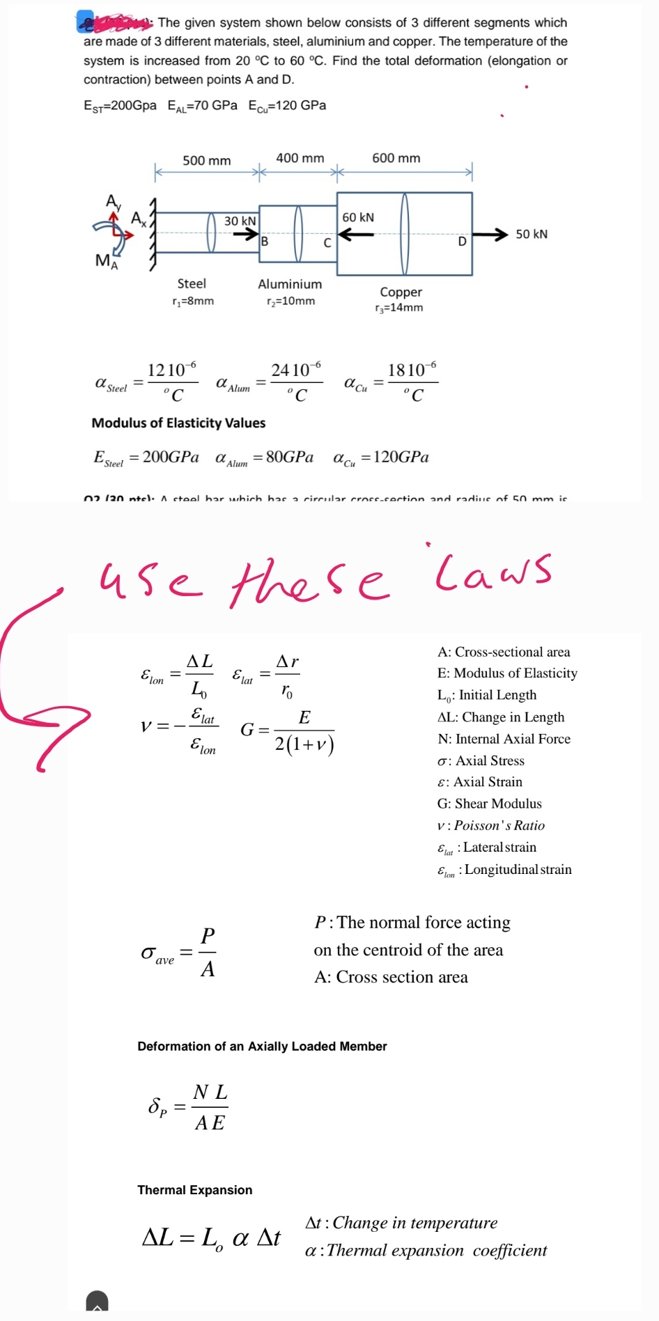The given system shown below consists of 3