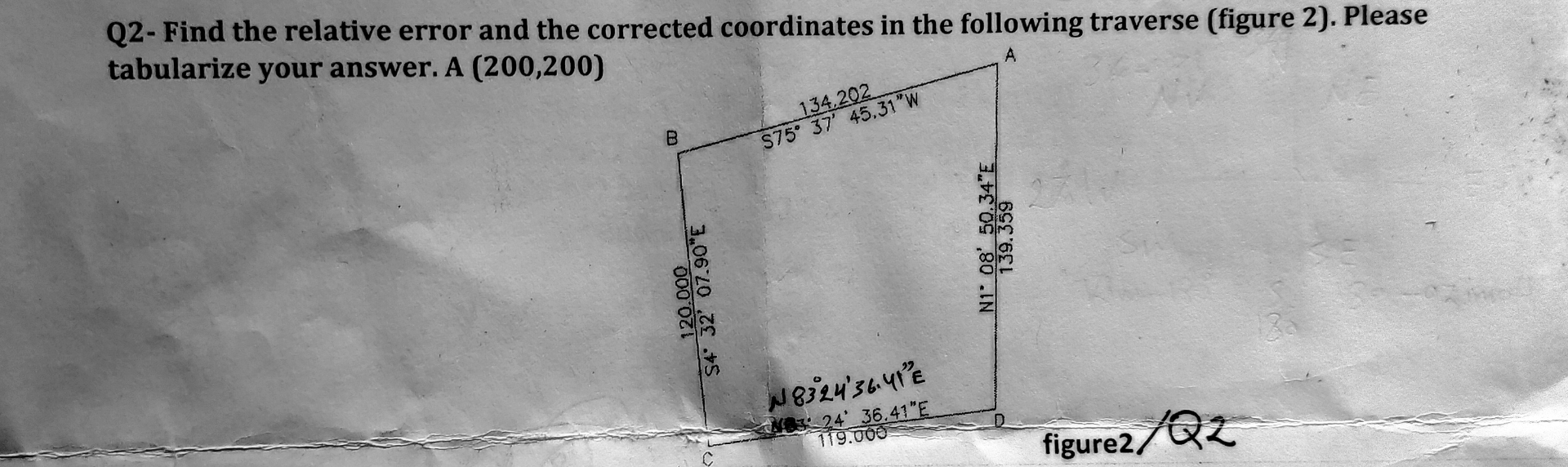 Q 2 - Find the relative error and the corrected