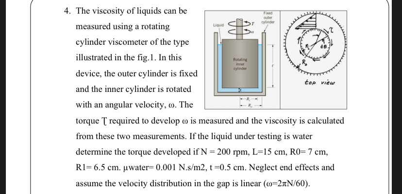 The viscosity of liquids can be measured using a