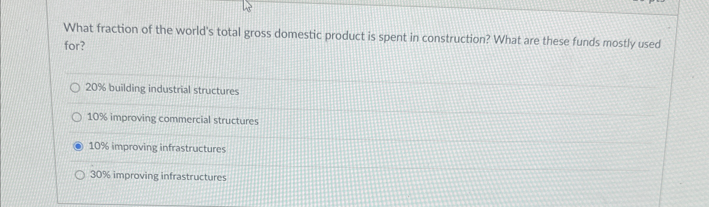 What fraction of the world's total gross domestic