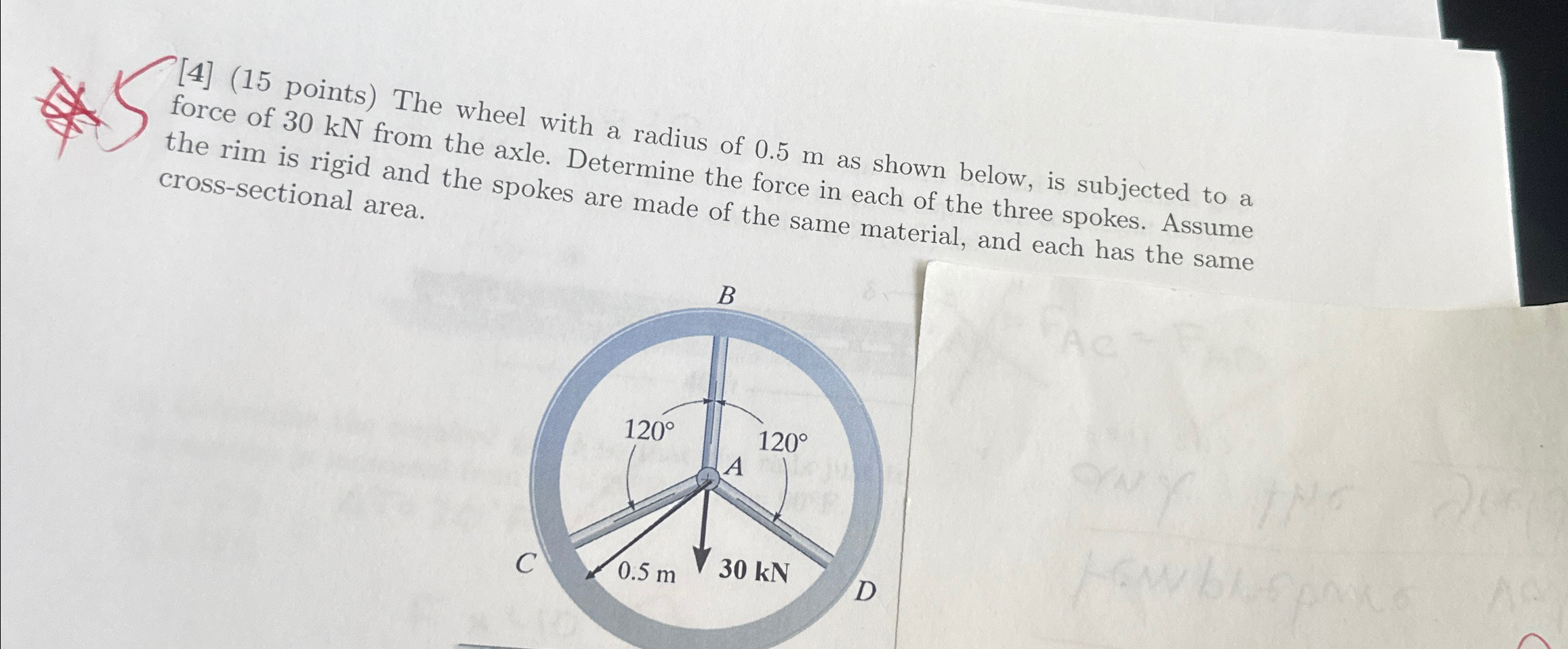 [ 4 ] ( 1 5 points ) The wheel with a radius of 0