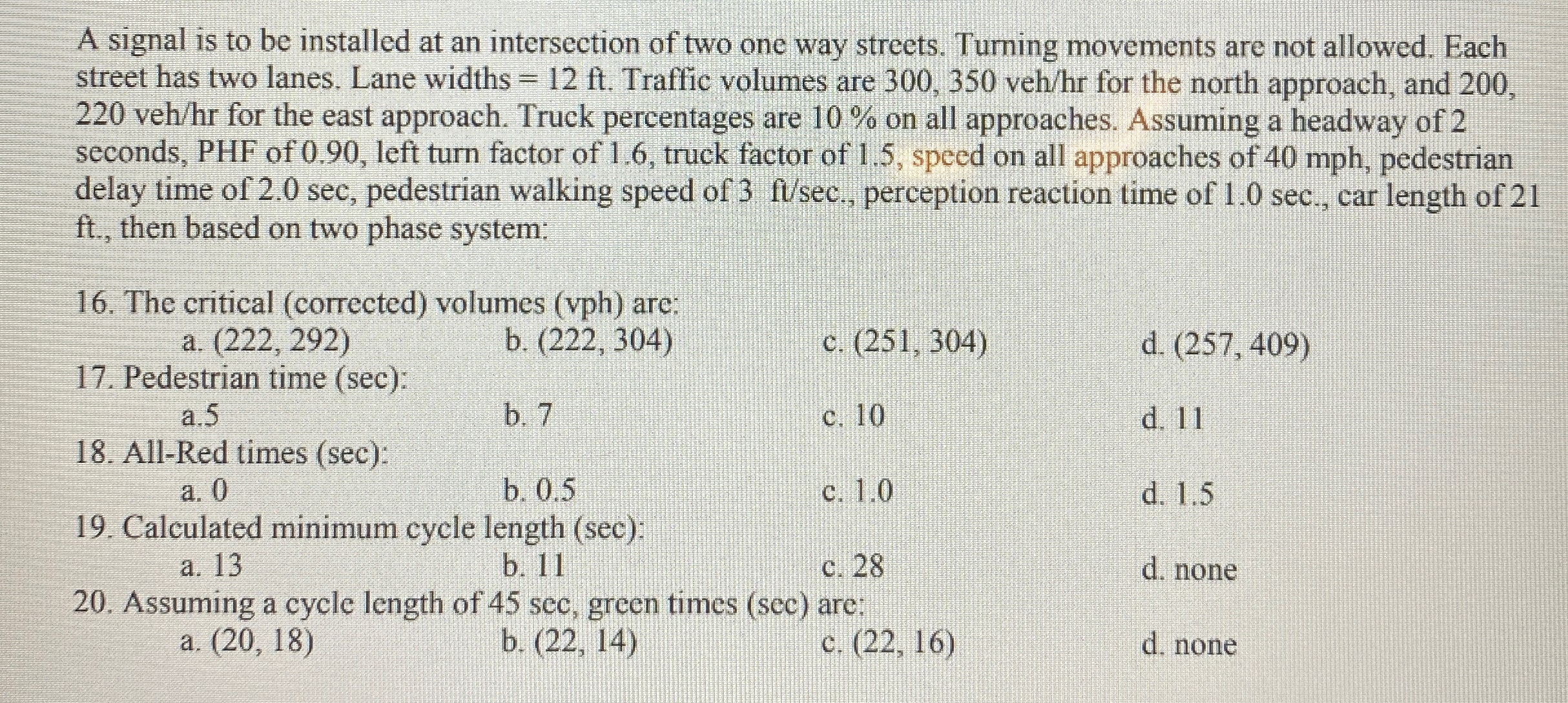 This subject is transportation in civil