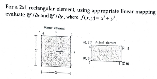 For a 2 1 rectangular element, using appropriate
