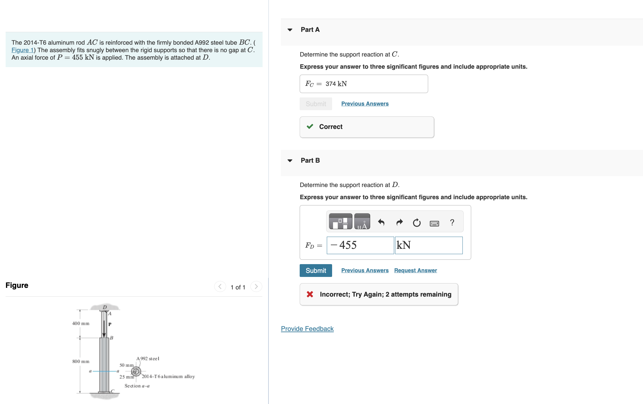 the answer is not 8 3 . 2 kN or 8 3 . 1 7 kN or 4
