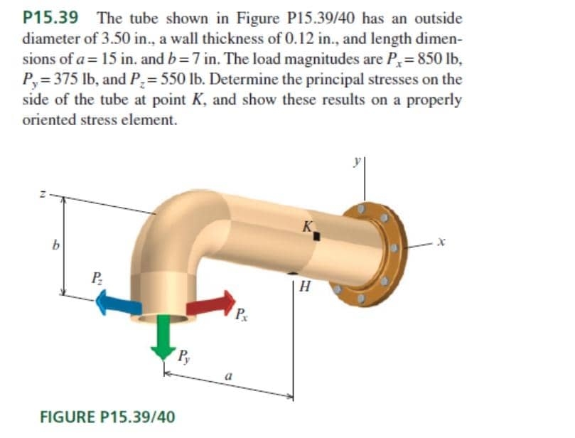 P 1 5 . 3 9 The tube shown in Figure P 1 5 . 3 9