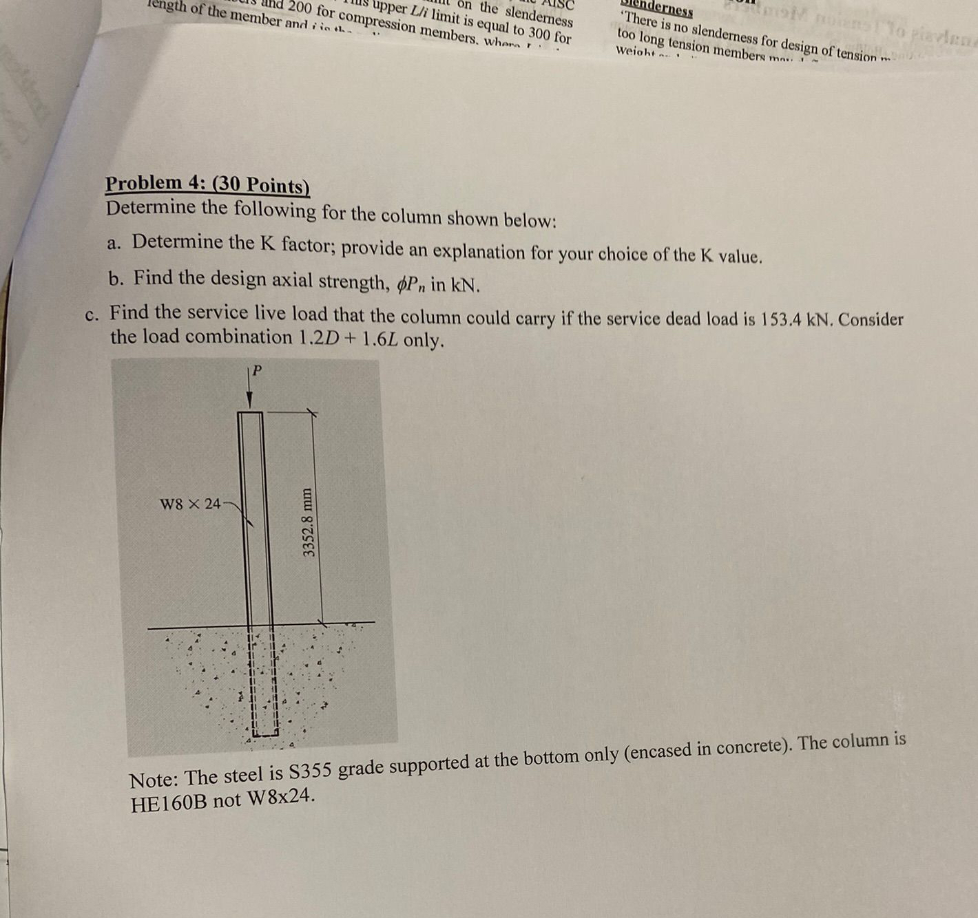 Th dermess too long tensionderness for design of