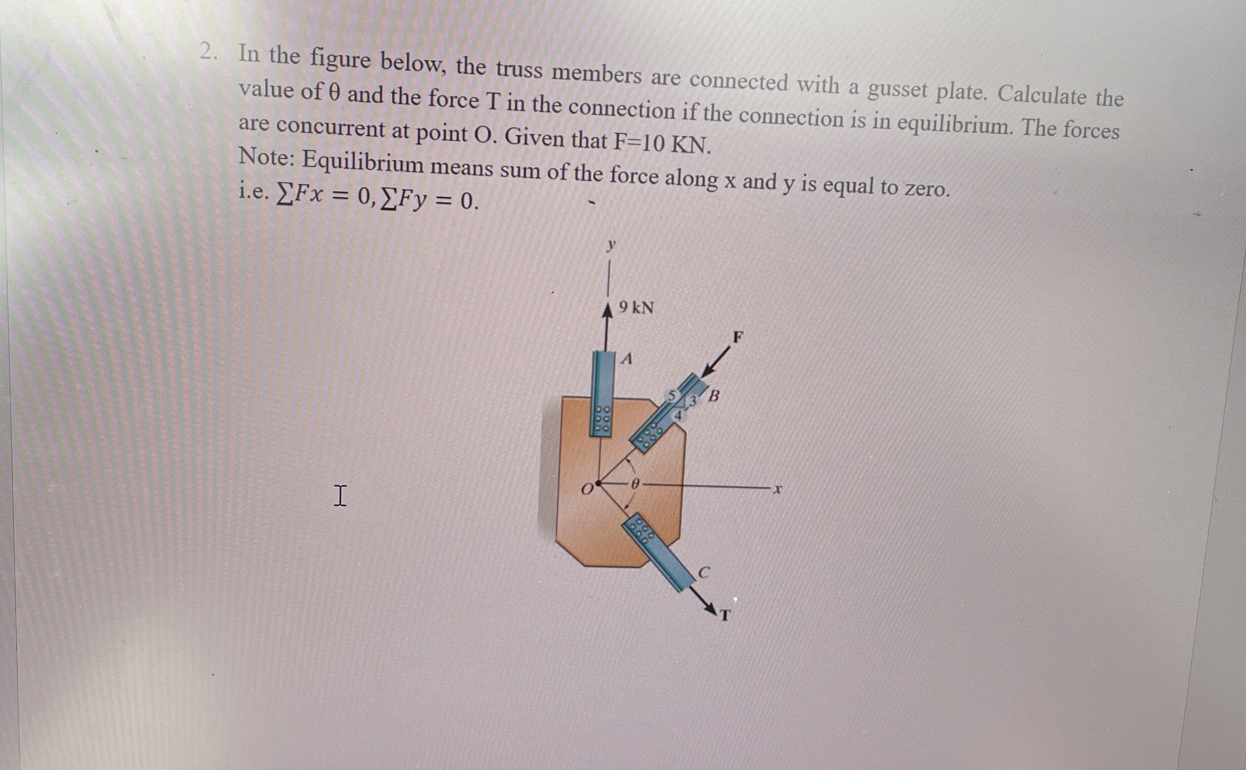 In the figure below, the truss members are