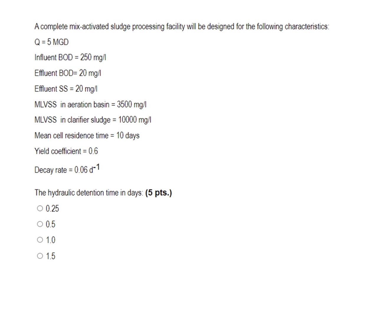 A complete mix - activated sludge processing