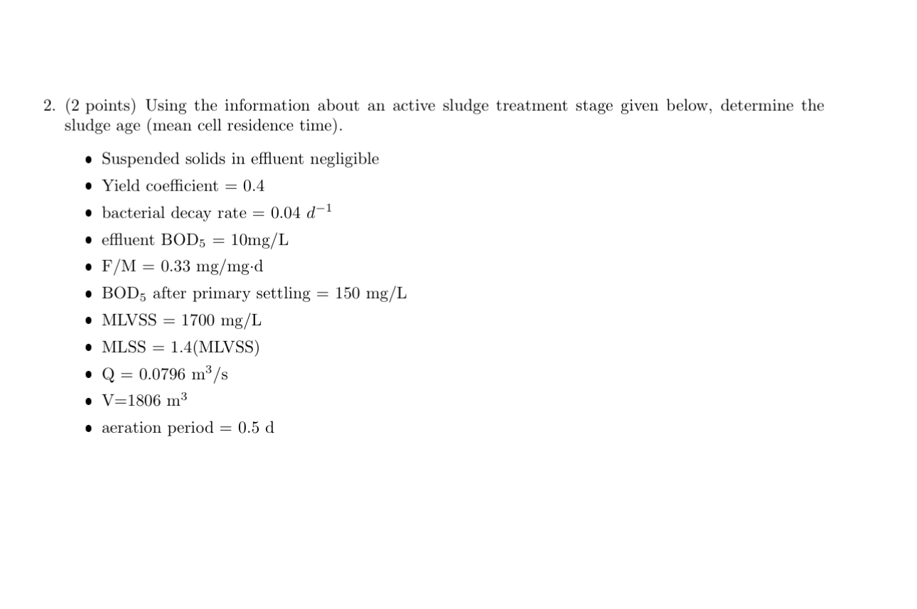( 2 points ) Using the information about an