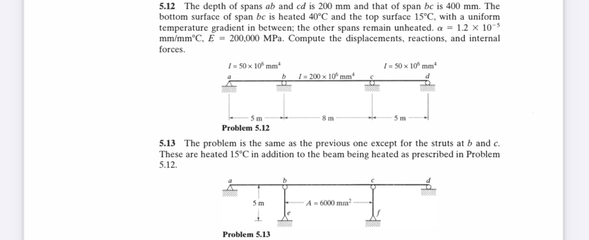5 . 1 2 The depth of spans a b and c d is 2 0 0