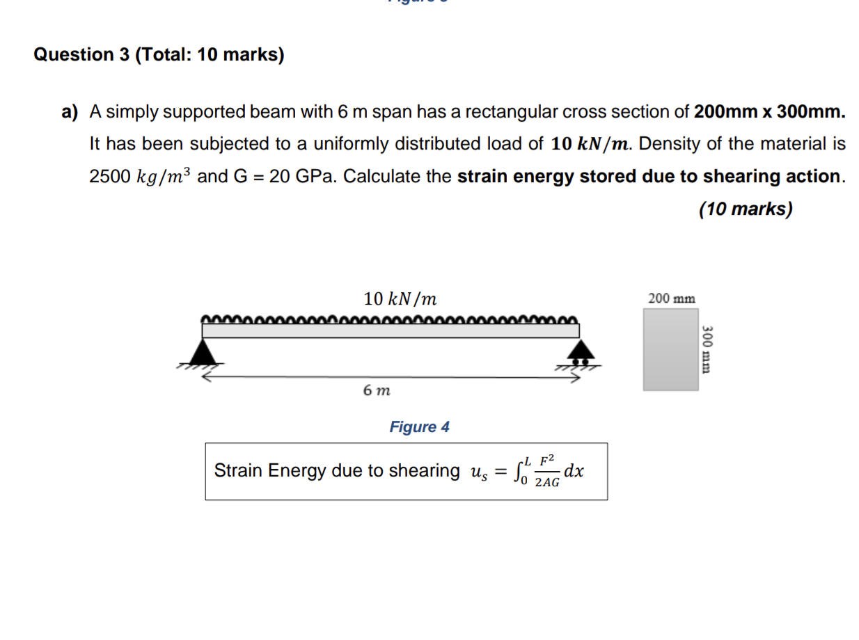Question 3 ( Total: 1 0 marks ) a ) A simply