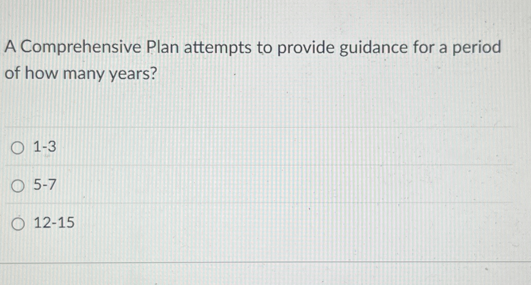 A Comprehensive Plan attempts to provide guidance