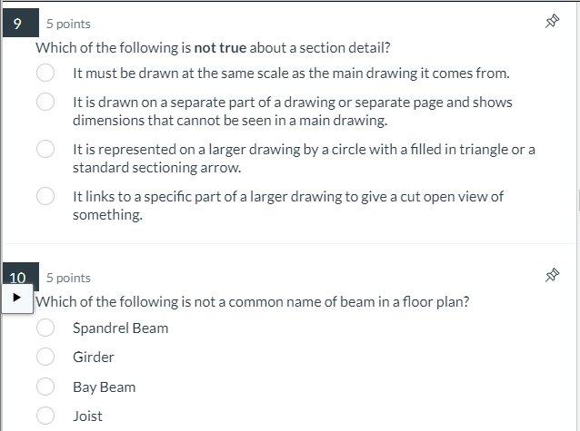 9 5 points Which of the following is not true