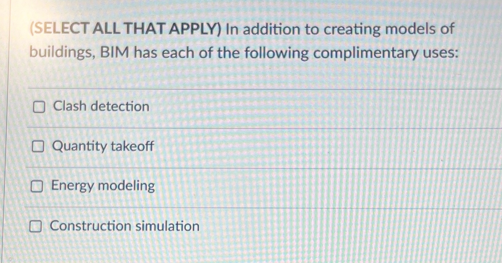( SELECT ALL THAT APPLY ) In addition to creating
