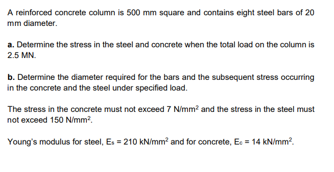 Show me the steps to solve A reinforced concrete