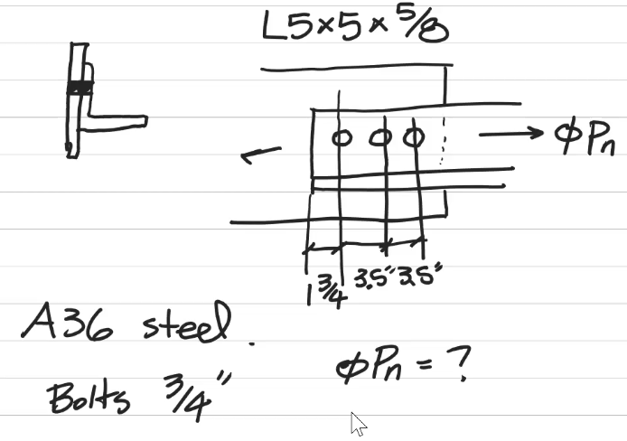 A 3 6 steel. Bolts 3 / 4 " P n =