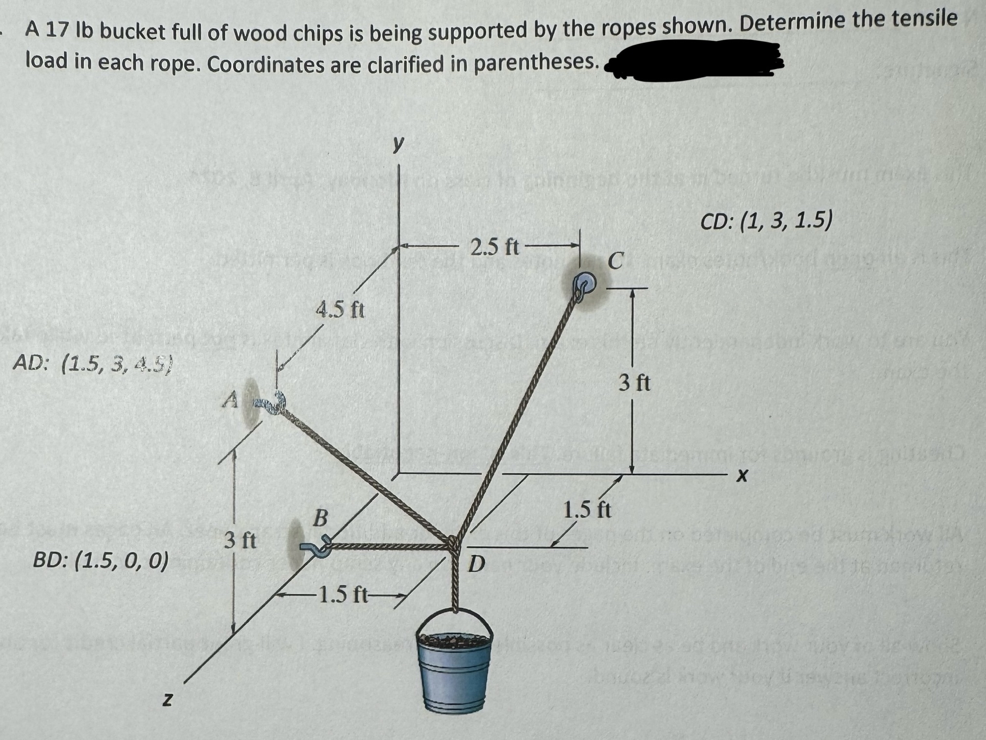 A 1 7 l b bucket full of wood chips is being