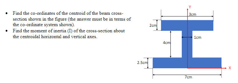 Find the co - ordinates of the centroid of the