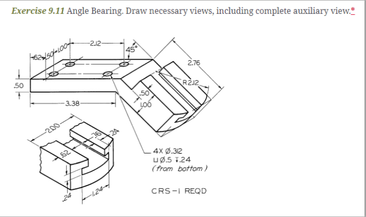 Exercise 9 . 1 1 Angle Bearing. Draw necessary