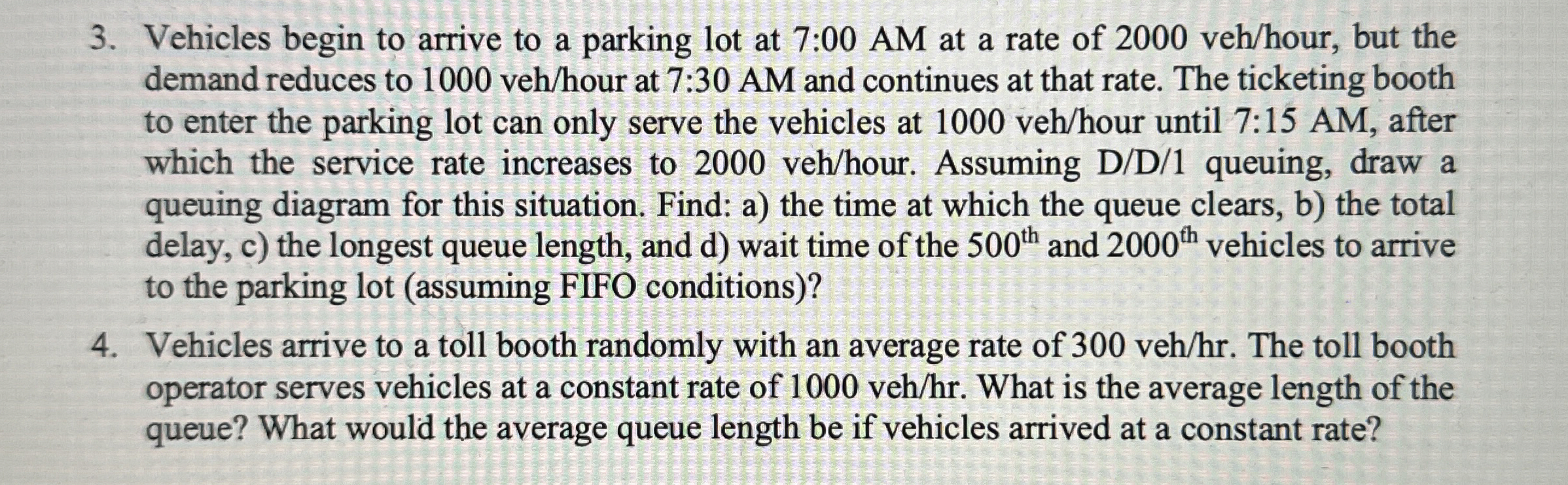 Vehicles begin to arrive to a parking lot at 7 :