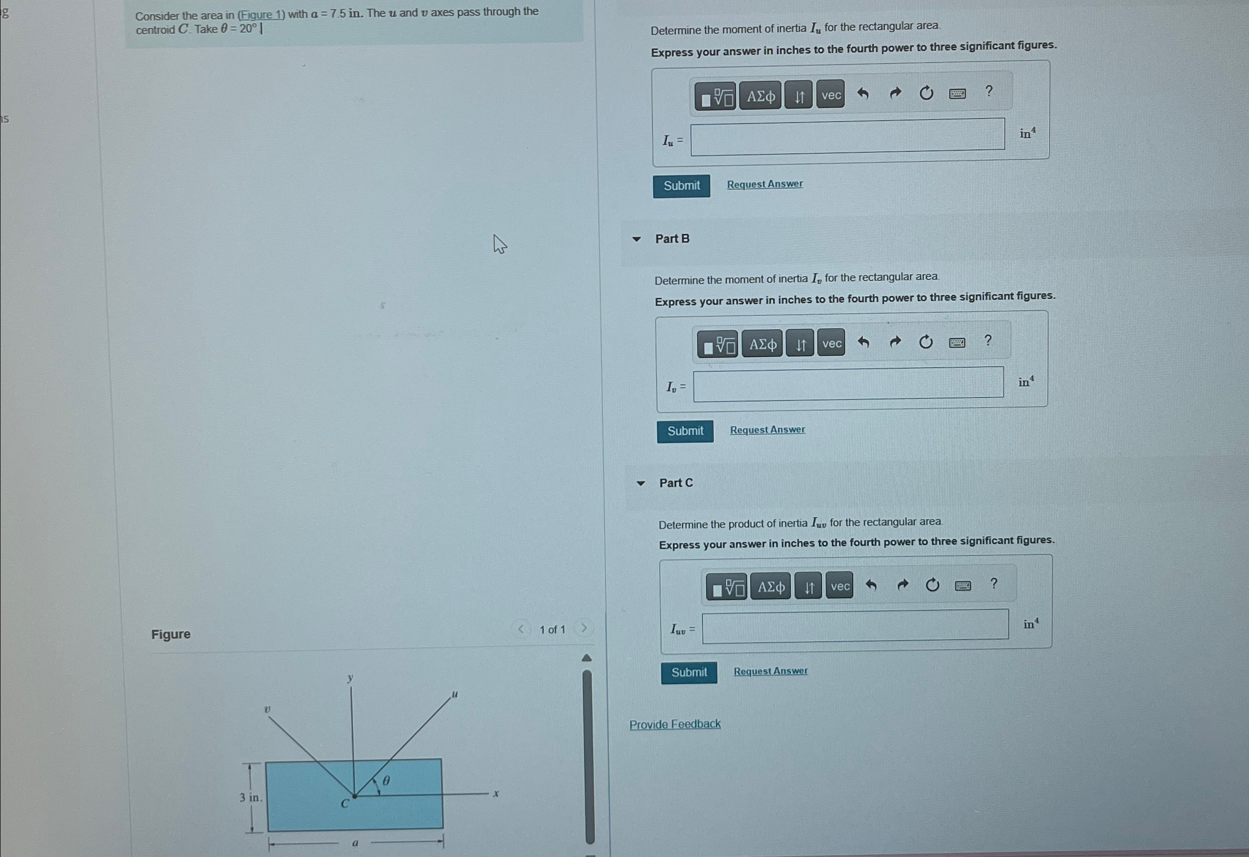Consider the area in ( Figure 1 ) with a = 7 . 5