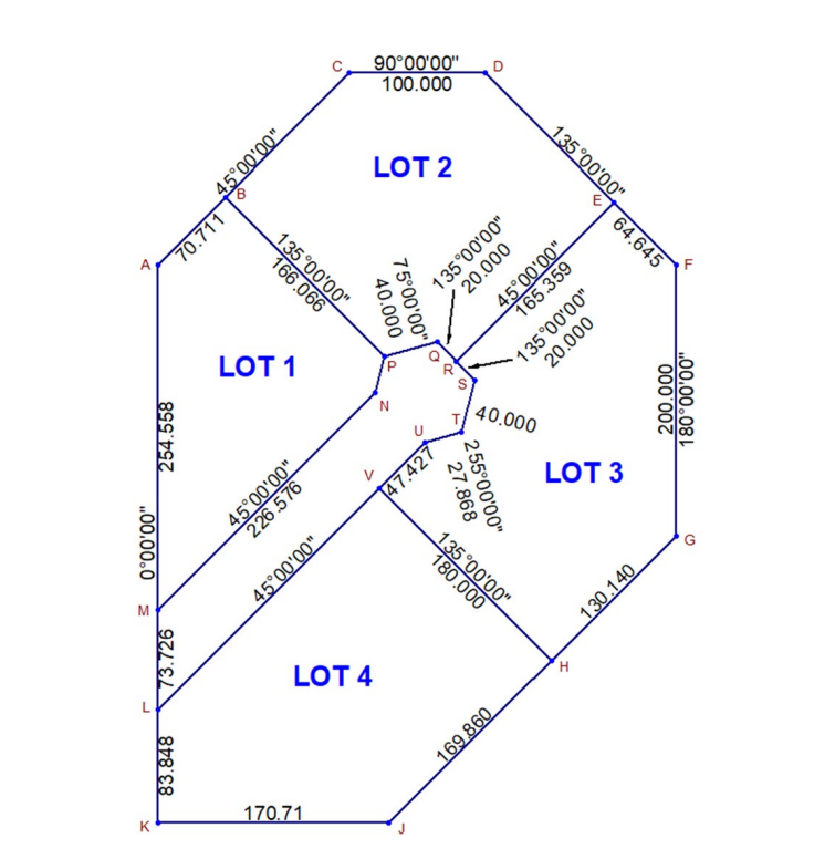 Using surveying techniques Manually calculate the