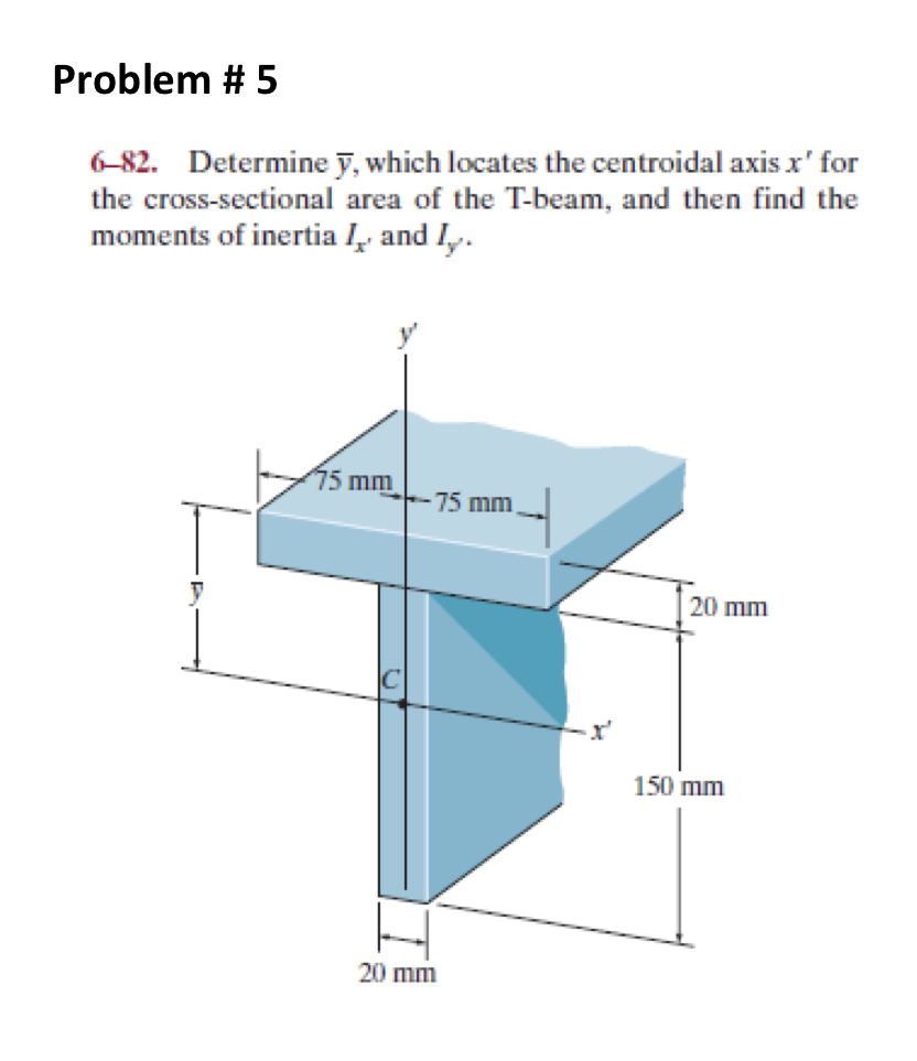 Problem # 5 6 - 8 2 . Determine ? b a r ( y ) ,