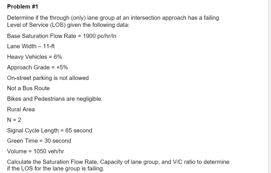 Problem # 1 Determine if the through ( only )