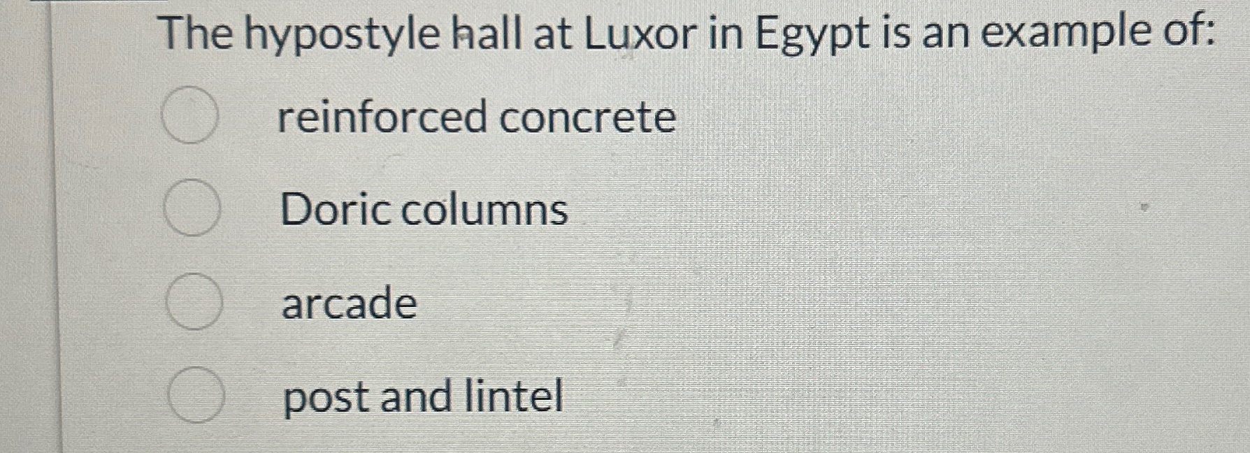 The hypostyle hall at Luxor in Egypt is an