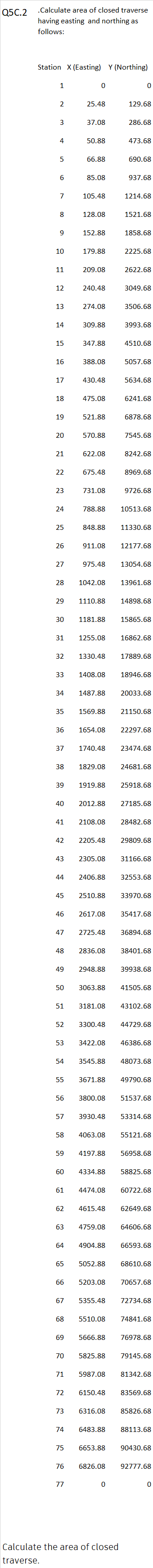 civil engineering 5 C 2 Q 5 C . 2 . Calculate