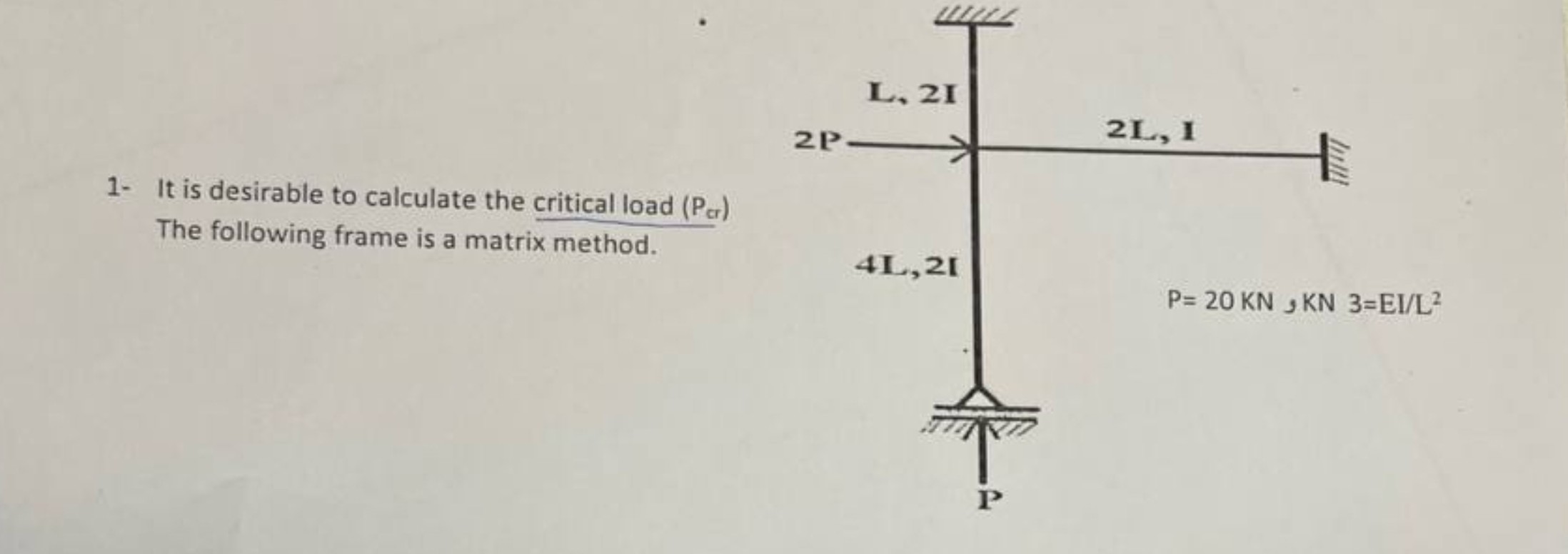 1 - It is desirable to calculate the critical