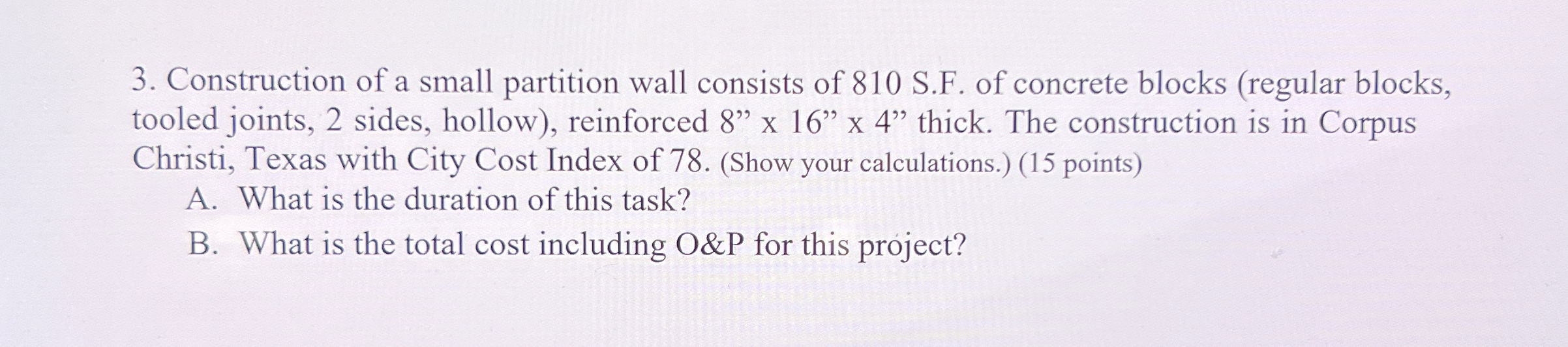 Construction of a small partition wall consists