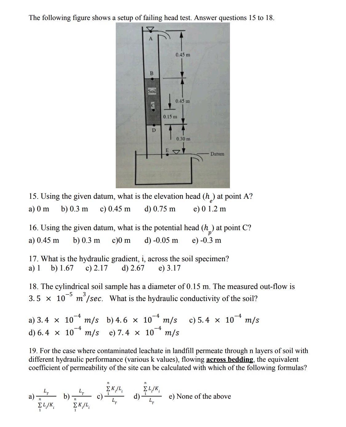 The following figure shows a setun of failing