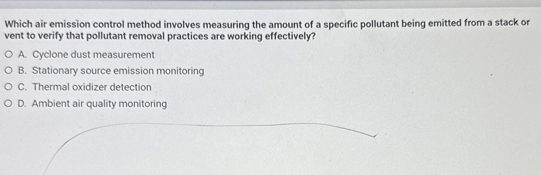 Which air emission control method involves