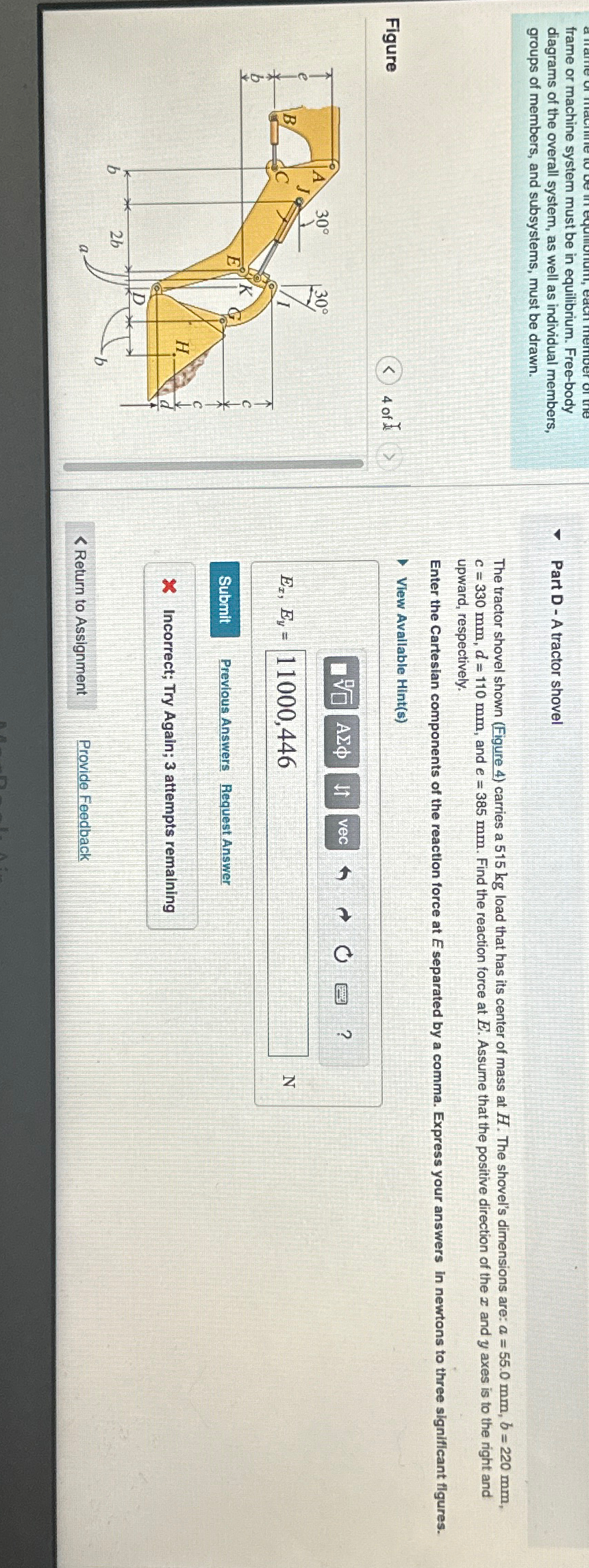 frame or machine system must be in equilibrium.
