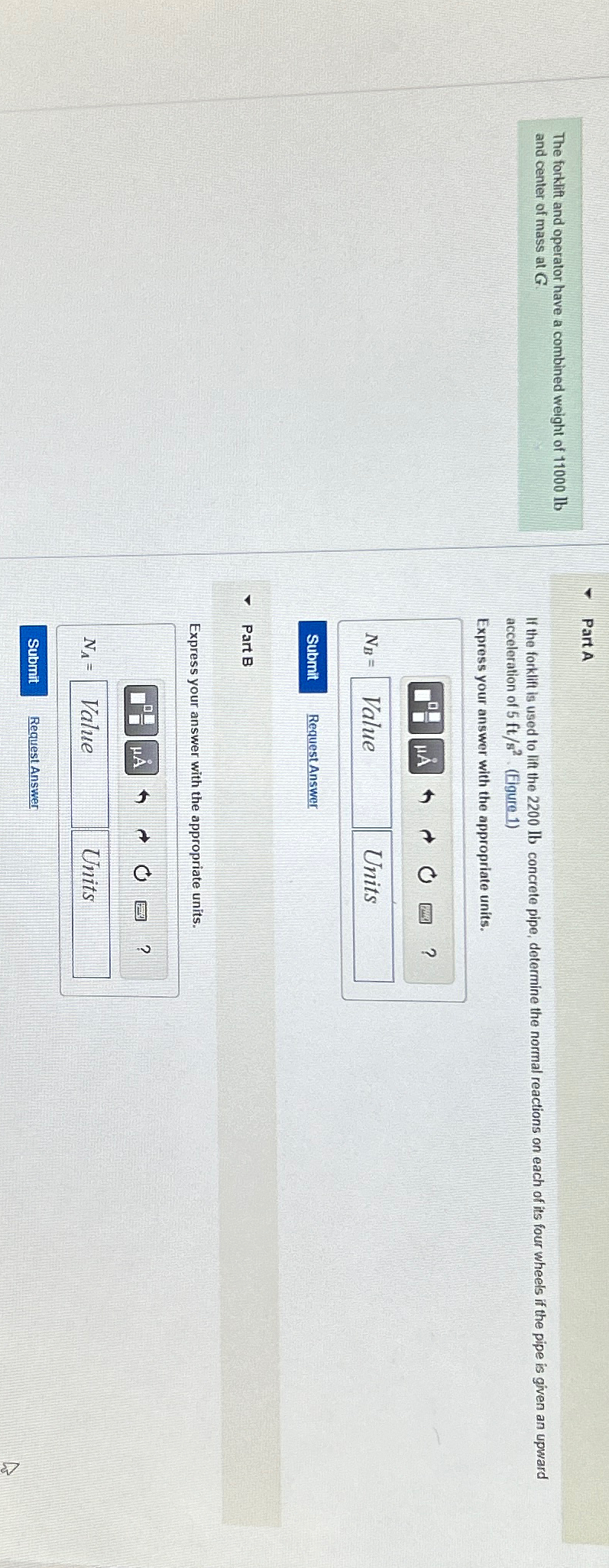 The forklift and operator have a combined weight
