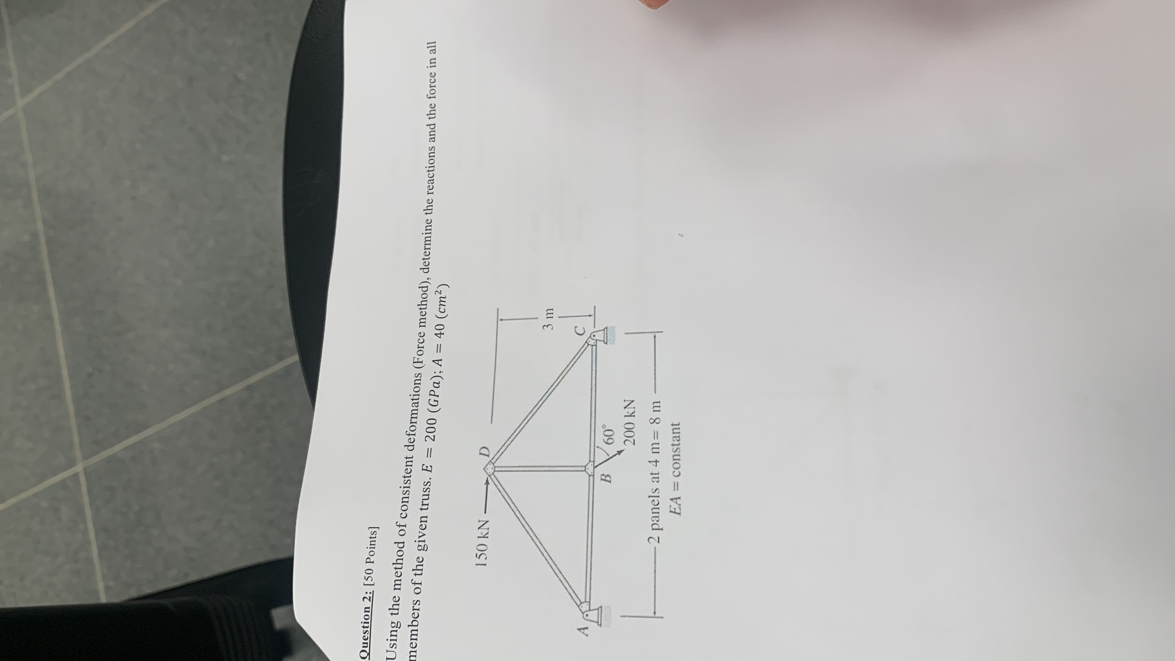 Question 2 : [ 5 0 Points ] Using the method of