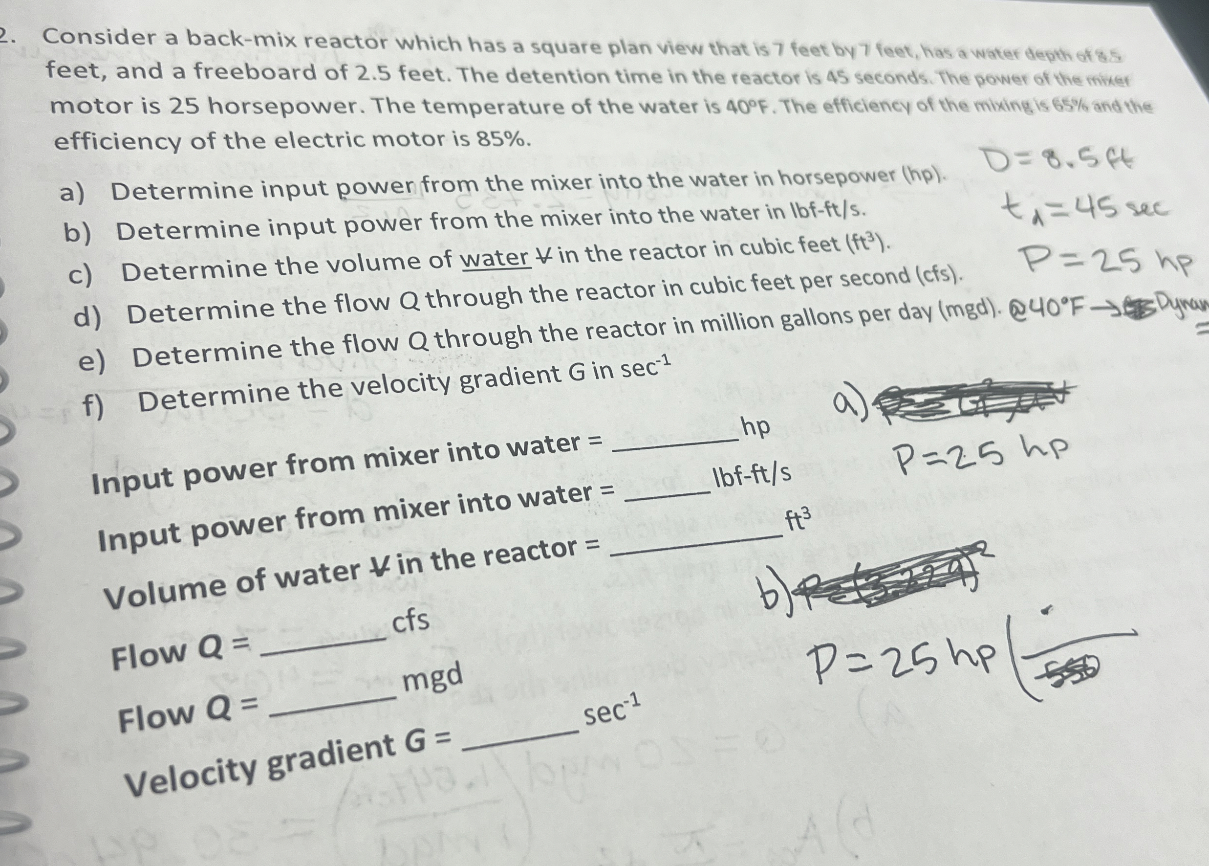 Consider a back - mix reactor which has a square