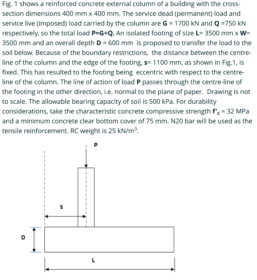 Fig. 1 shows a reinforced concrete external