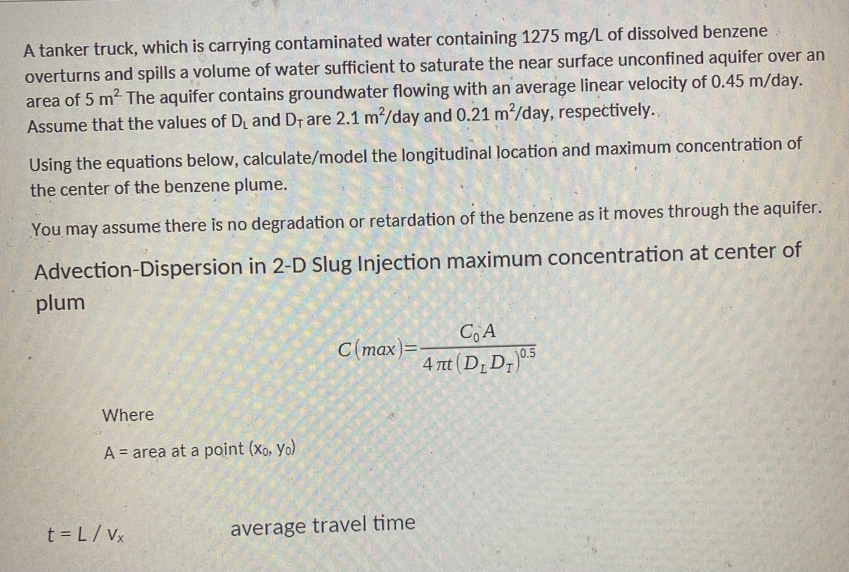 A tanker truck, which is carrying contaminated