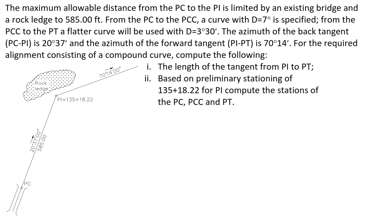 The maximum allowable distance from the P C to