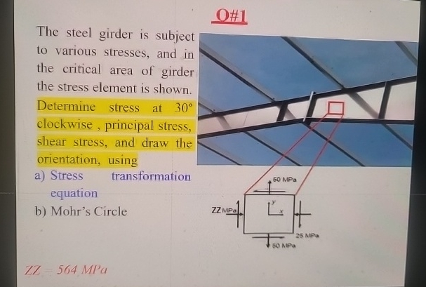 O# 1 The steel girder is subject to various