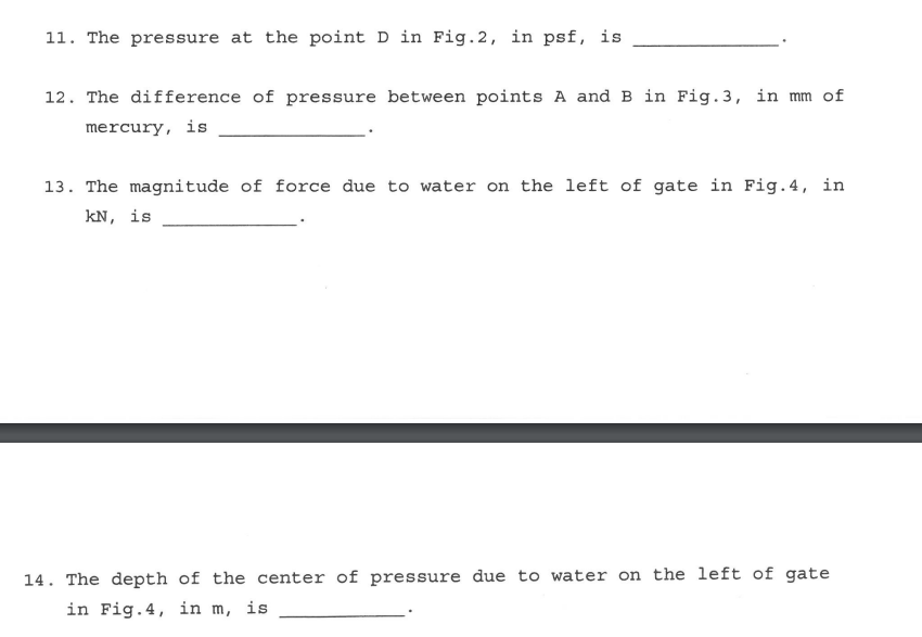The pressure at the point D in Fig . 2 , in psf ,