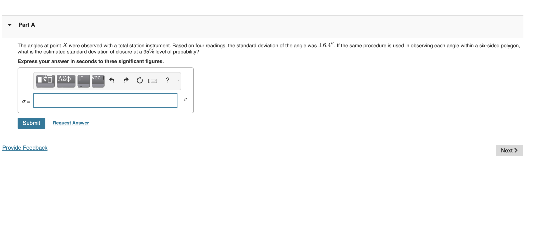 Part A what is the estimated standard deviation