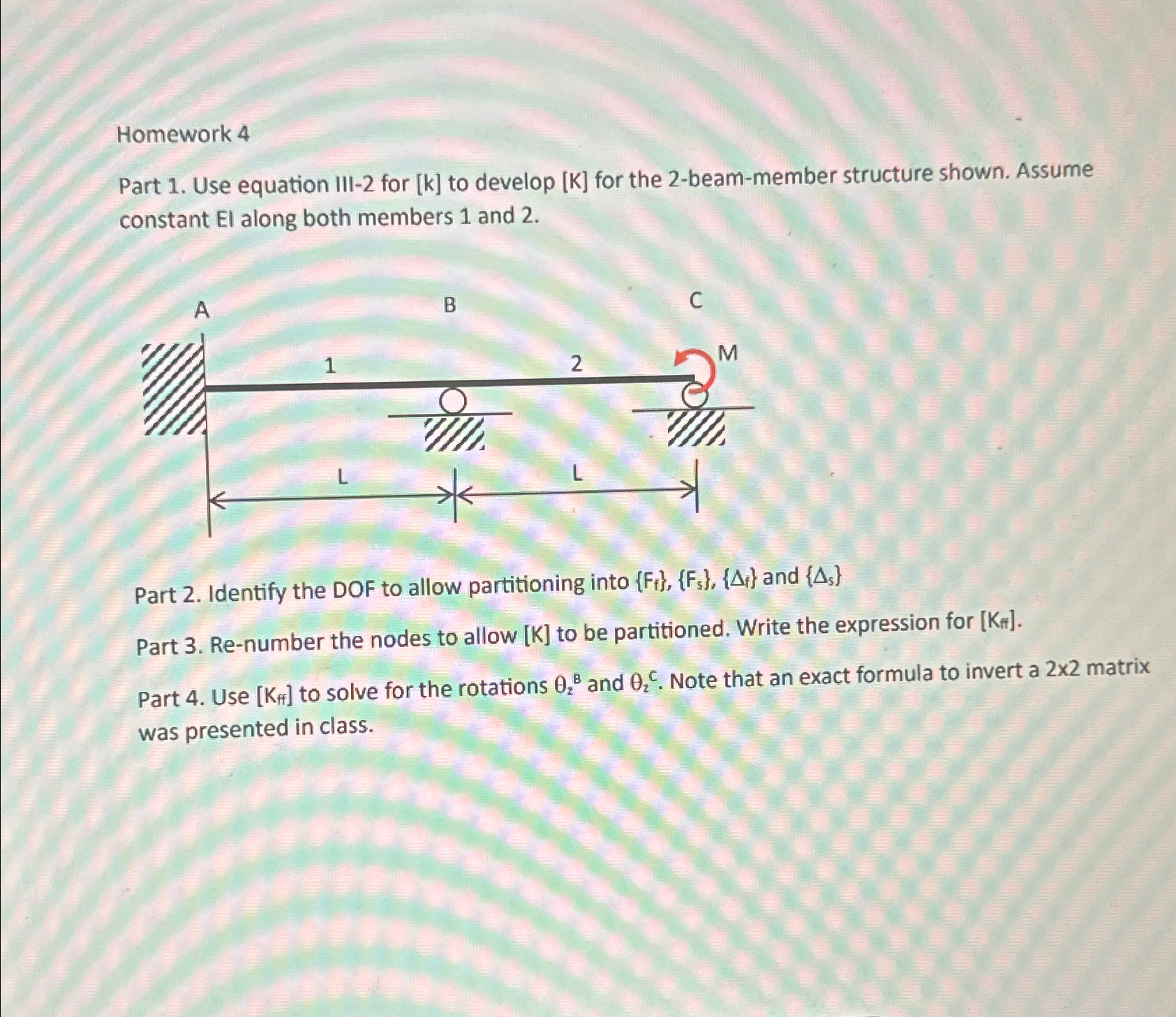 Homework 4 Part 1 . Use equation III - 2 for [ k