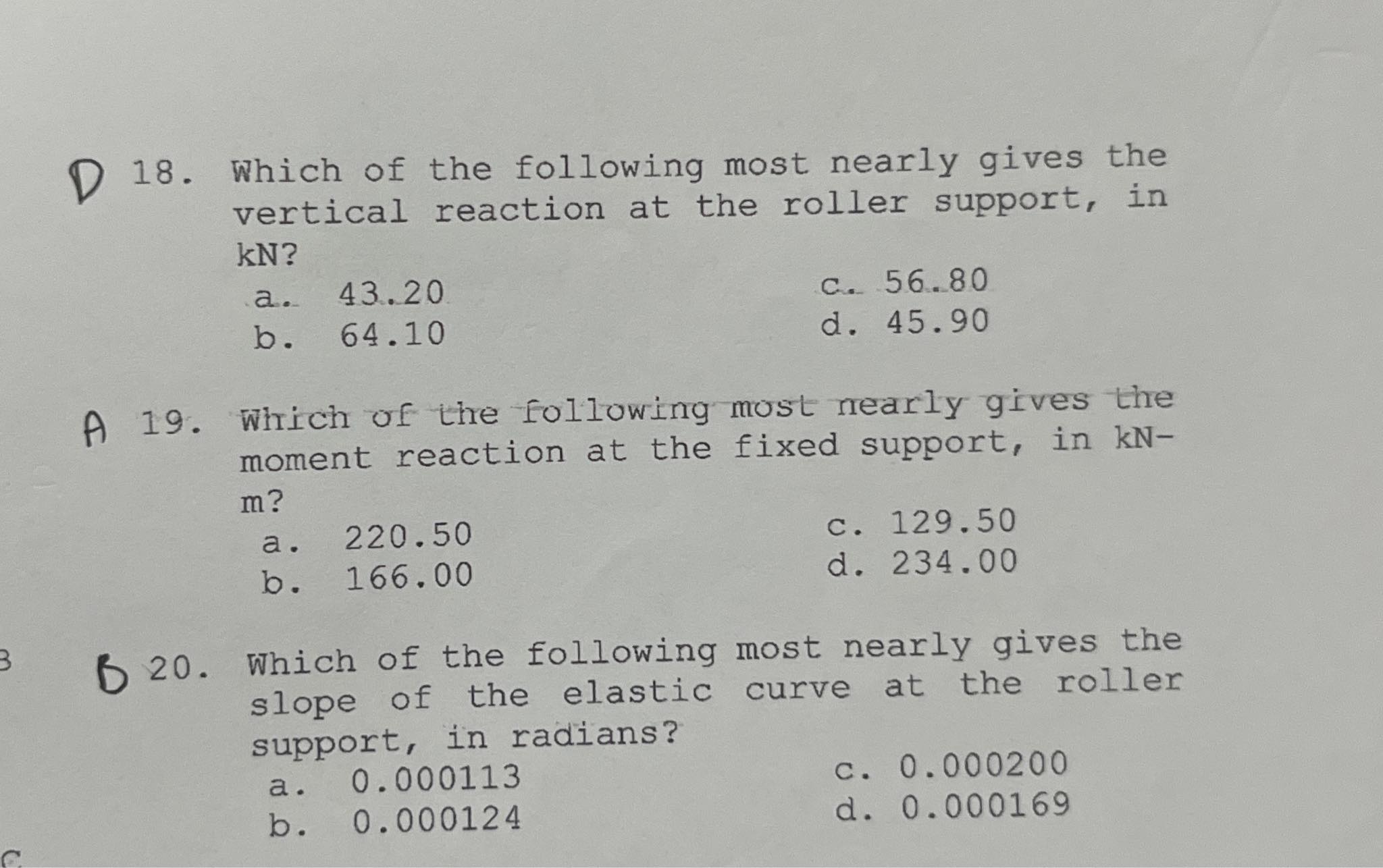 Situation 6 A . 5 m propped cantilever beam with